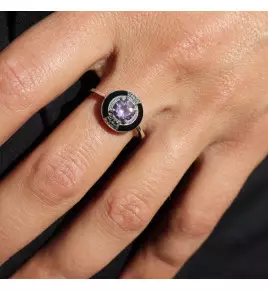 bague amethyste marcassite