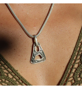 pendentif argent triangle