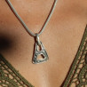 pendentif argent triangle