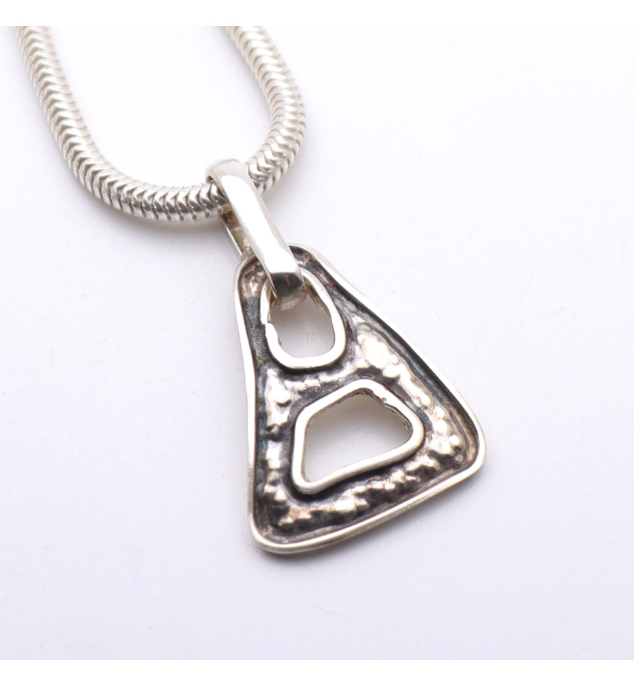 pendentif triangle argent homme