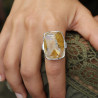 quartz rutile étoilé bague homme