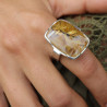quartz rutile étoilé bague femme