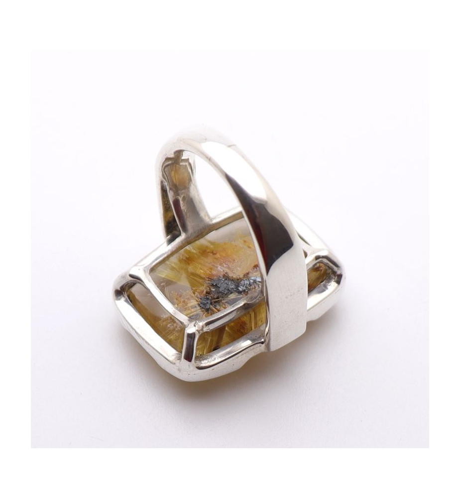 bague argent quartz rutile étoile