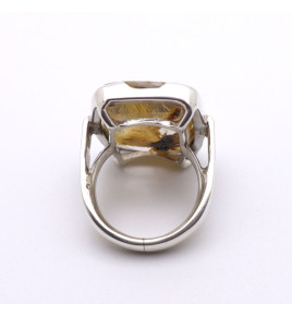 bague quartz rutile artisanale