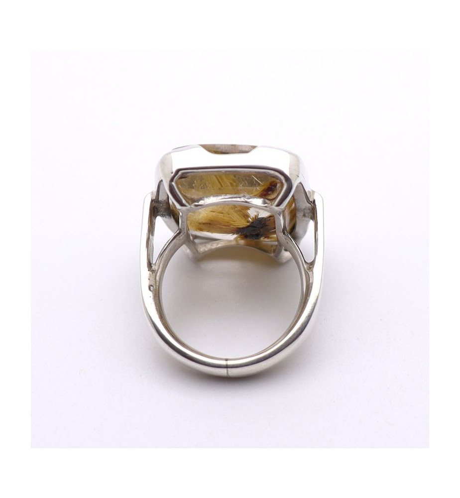 bague quartz rutile artisanale