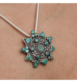 pendentif turquoise femme