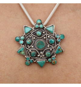 pendentif turquoise véritable