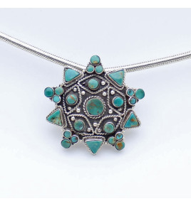 pendentif turquoise homme