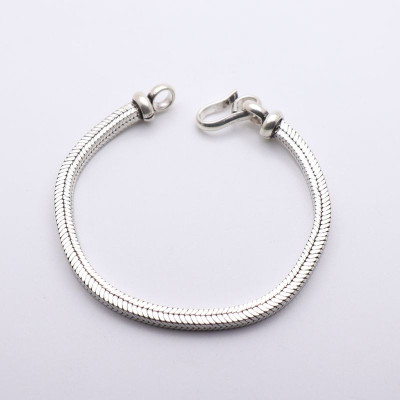 bracelet snake argent carré