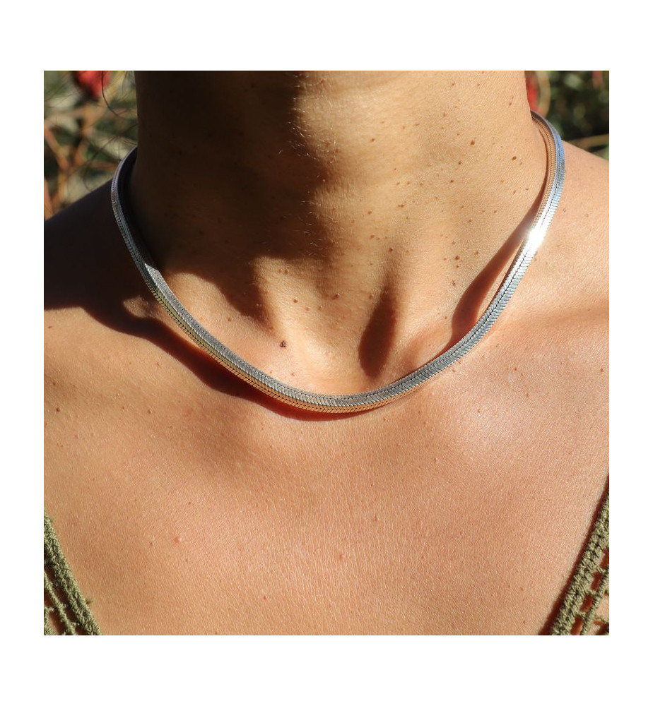 chaine argent snake