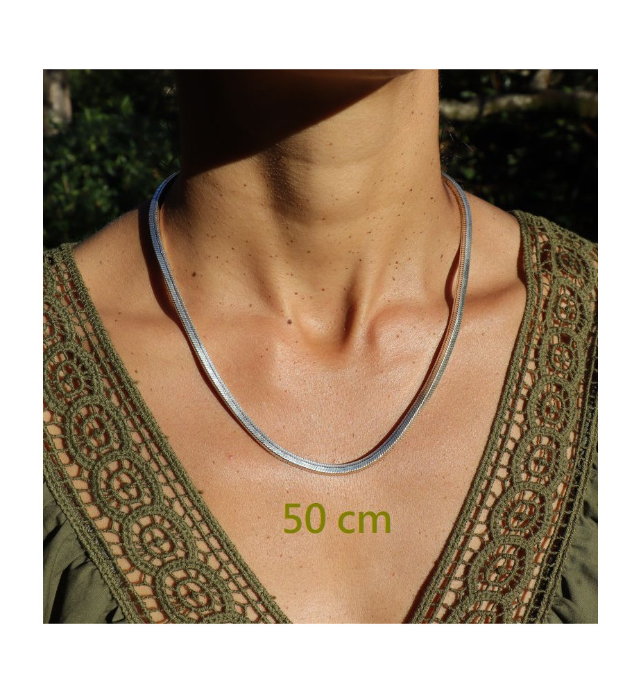 chaine argent snake