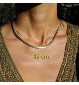 chaine serpent argent homme