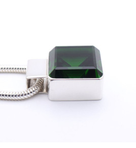 pendentif argent obsidienne