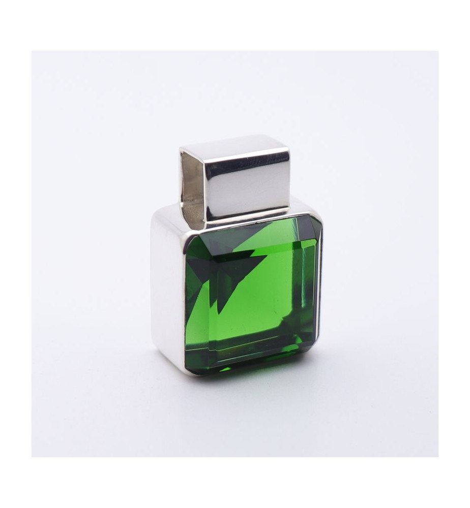 pendentif obsidienne argent