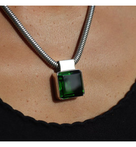 pendentif obsidienne verte