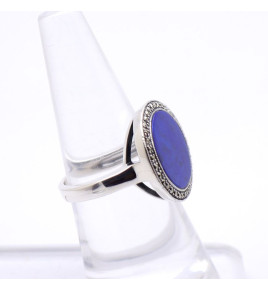 bague marcassite lapis lazuli