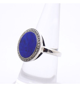 bague lapis lazuli marcassite