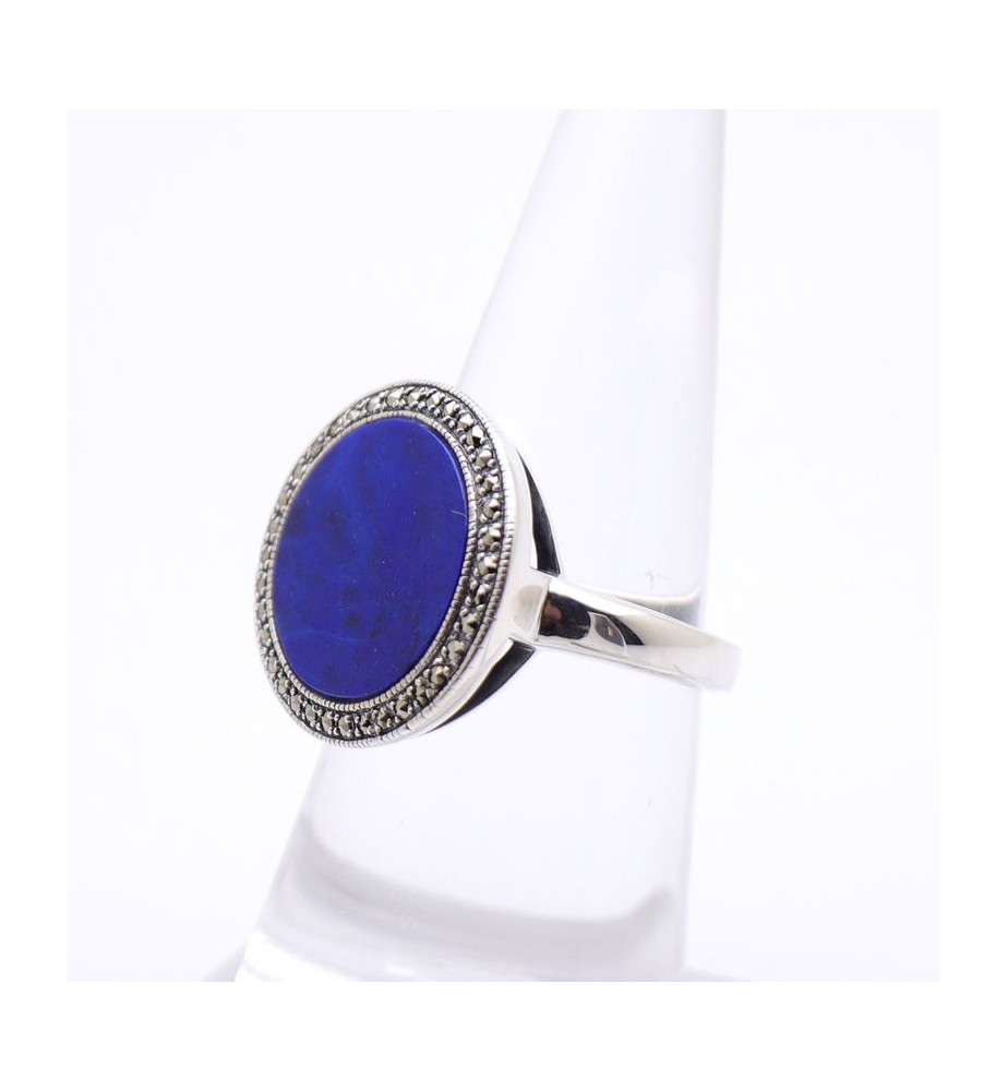 bague lapis lazuli marcassite