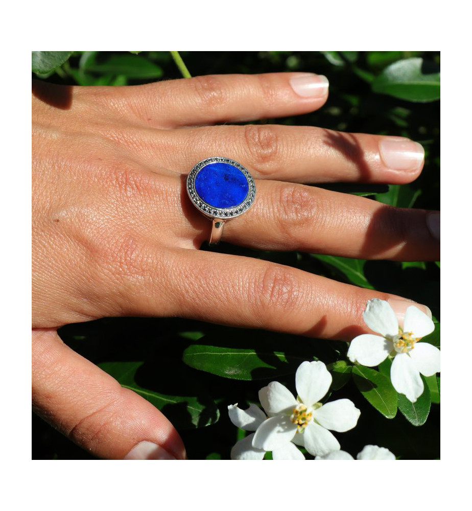 bague lapis lazuli femme