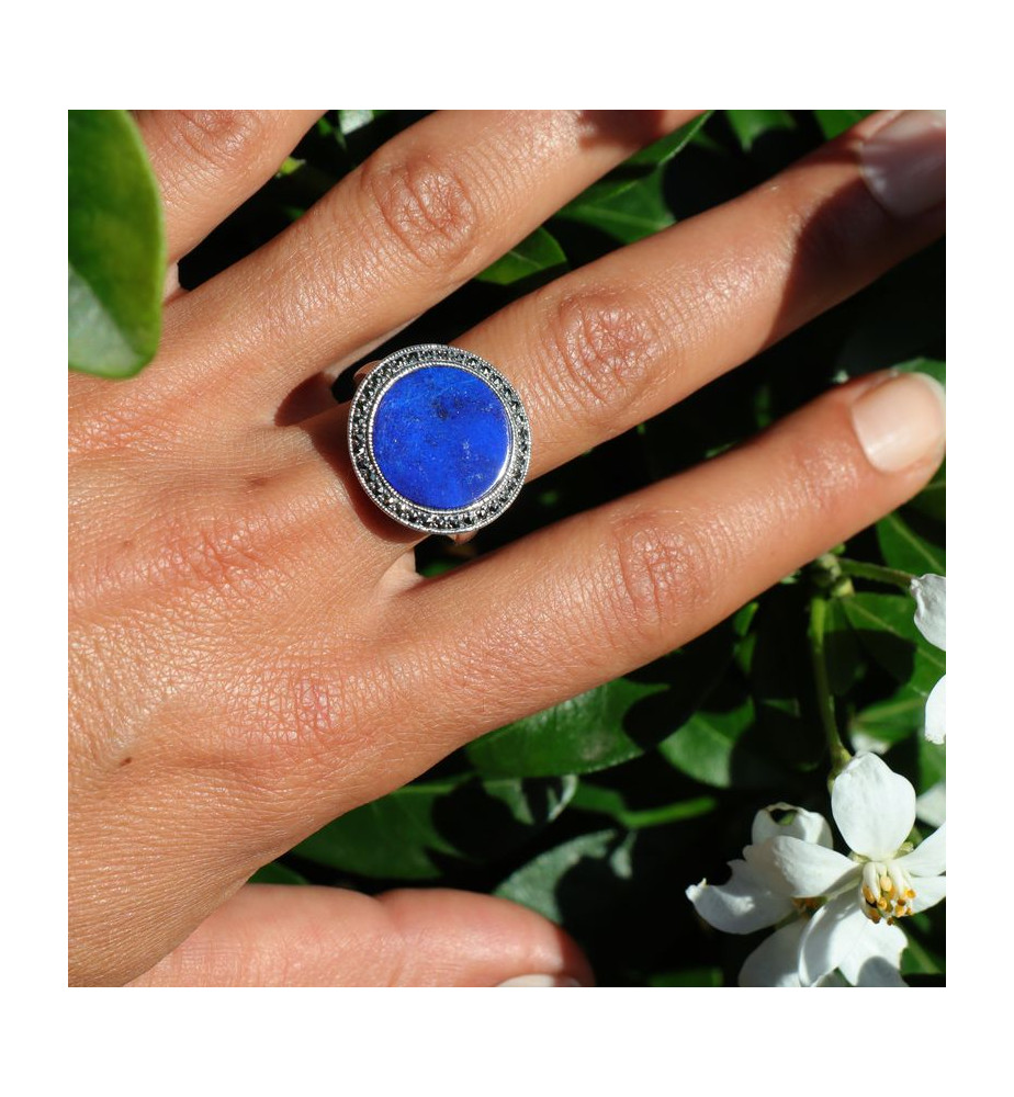 lapis lazuli bague femme