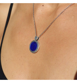 lapis lazuli collier femme