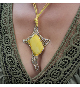 collier ambre femme