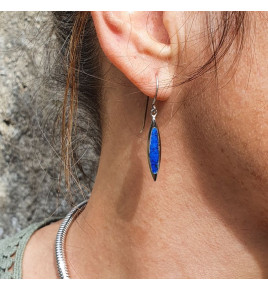 boucles d'oreilles lapis lazuli argent