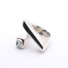 bague obsidienne argent