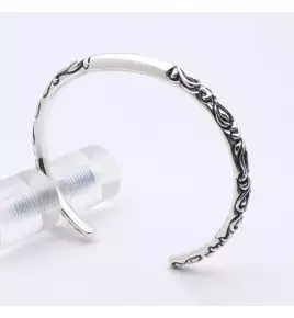 jonc argent massif femme