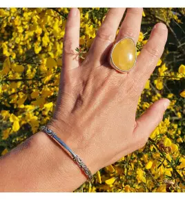 jonc argent massif femme