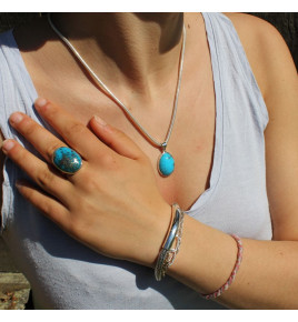 pendentif pierre turquoise