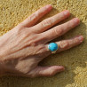 bague turquoise argent