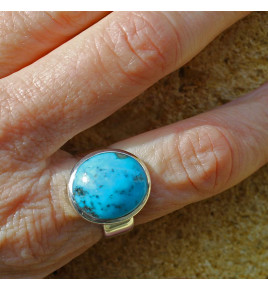 bague turquoise homme