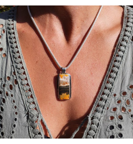 pendentif jaspe jaune