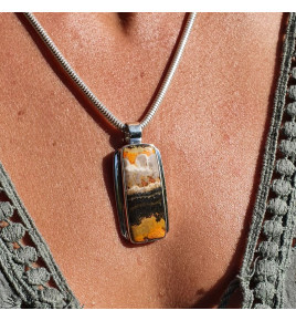 pendentif en jaspe bumblebee