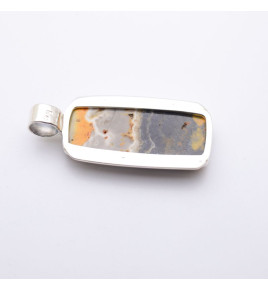 pendentif argent jaspe bourdon