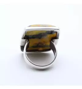 bague jaspe bumblebee argent