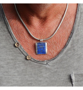 pendentif lapis lazuli homme