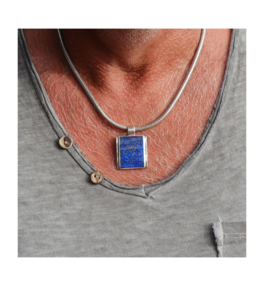 pendentif lapis lazuli homme