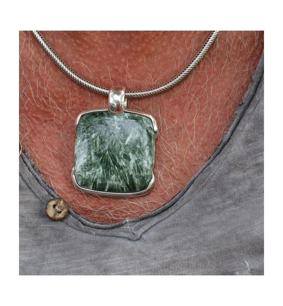 pendentif seraphinite homme