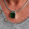 pendentif obsidienne verte homme