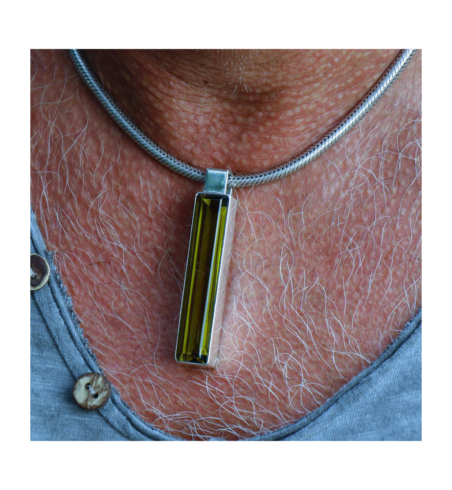 pendentif homme obsidienne