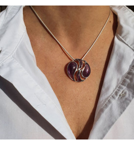 pendentif argent amethyste