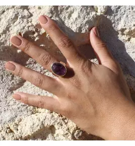 bague améthyste argent