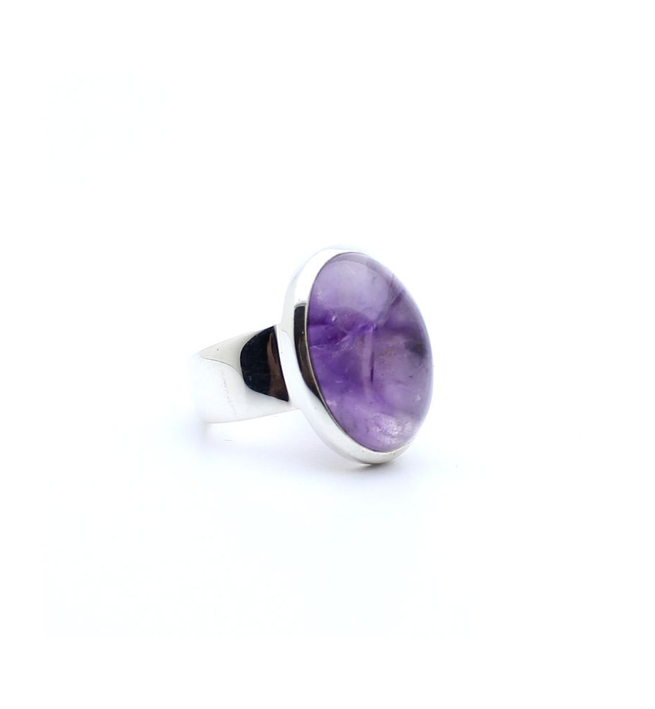 bague améthyste argent