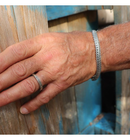 anneau fin argent homme