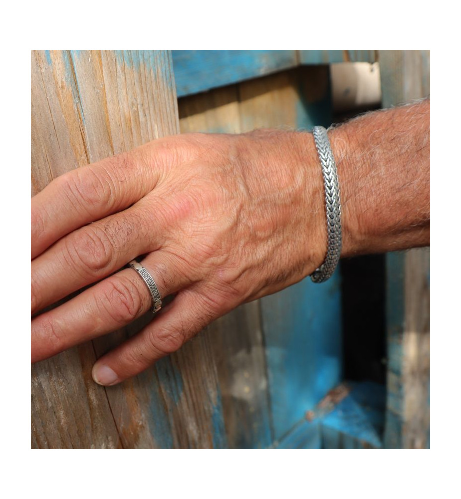 anneau fin argent homme