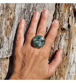bague argent séraphinite