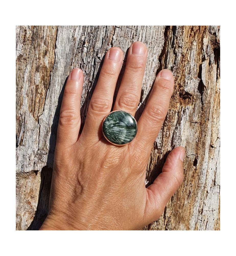 bague argent séraphinite