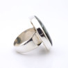 bague argent pierre verte